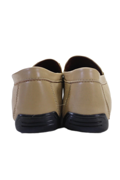 Robert Zur Womens Leather Woven Slide On Loafers Beige Size 11 Medium