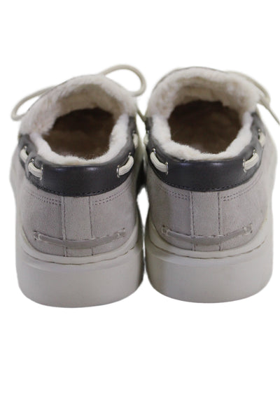 Cole Haan Grandseries Womens Suede Lace Up Boat Shoes Gray Size 10 B