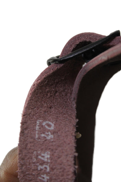 Mephisto Womens Suede Buckle Thong Slide On Sandals Pink Size 40 10