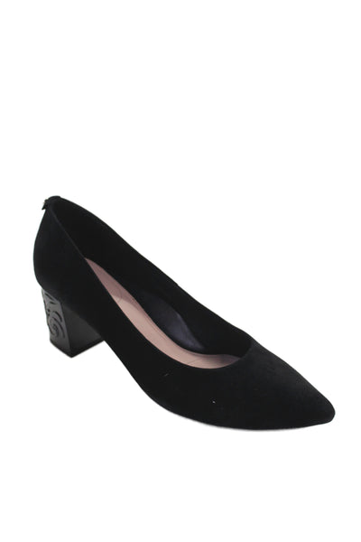 Taryn Rose Womens Suede Pointed Toe Marigold Pumps Black Size 11 Medium