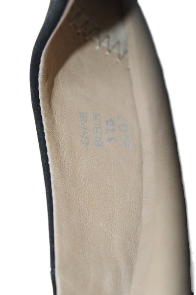 Earthies® Womens Suede Ankle Strap Capri Ballet Flats Black Size 11 B