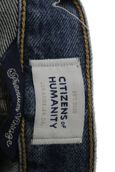 Citizens of Humanity Women Straight Blue Jeans Cotton Mid Rise 28in Size 27