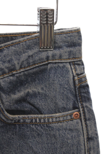 Zara Women Blue Mom Jeans Cotton Mid Rise 26in Inseam Size 4