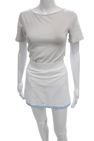 club & court Womens Athletic White Mini Skort Size M