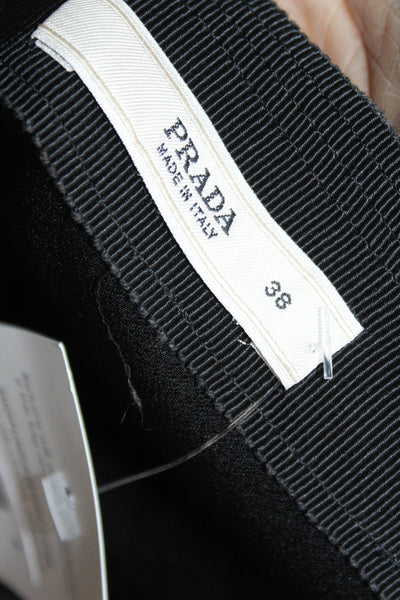Prada Women Straight Pencil Short Skirt Black Zip Size 38
