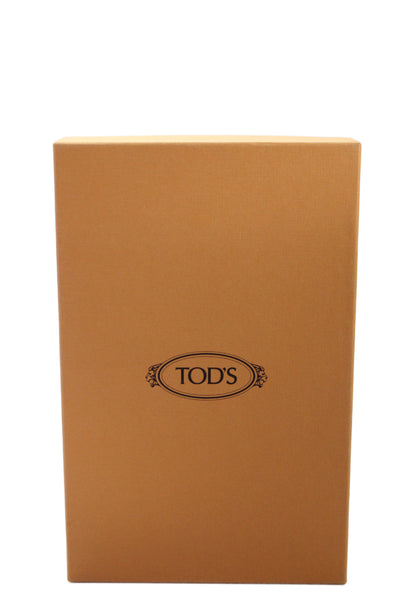 Tods Womens Suede Round Toe Slip On Heels Navy Size 36 6