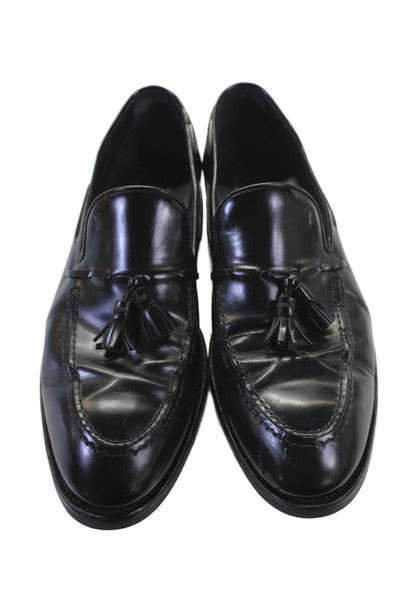 Tods Mens Leather Pointed Toe Slip On Loafers Black Size 8.5