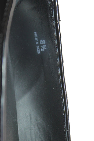 Tods Mens Leather Pointed Toe Slip On Loafers Black Size 8.5