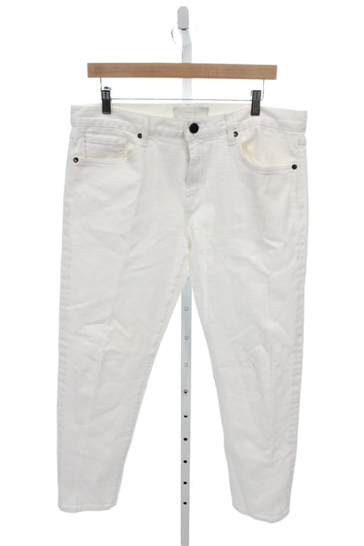 J Brand Mens White Taper Jeans Cotton Zipper Inseam 28 Size 36