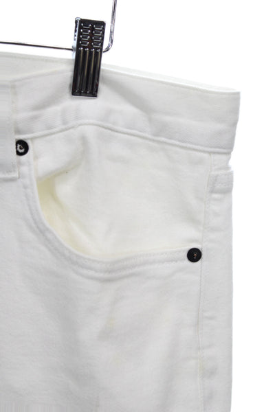 J Brand Mens White Taper Jeans Cotton Zipper Inseam 28 Size 36