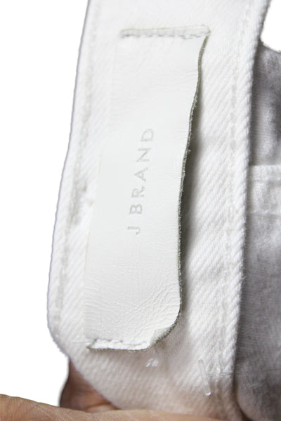 J Brand Mens White Taper Jeans Cotton Zipper Inseam 28 Size 36