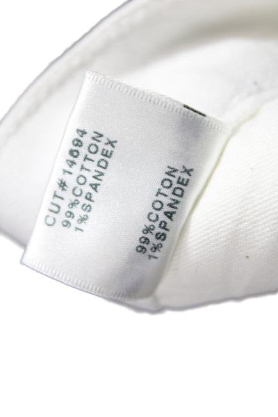 J Brand Mens White Taper Jeans Cotton Zipper Inseam 28 Size 36