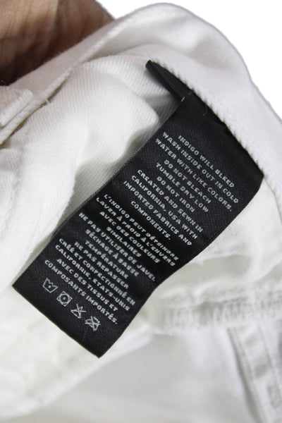 J Brand Mens White Taper Jeans Cotton Zipper Inseam 28 Size 36