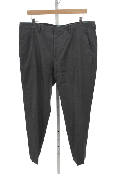Boss Hugo Boss Mens Dress Pants Gray Virgin Wool Size 36
