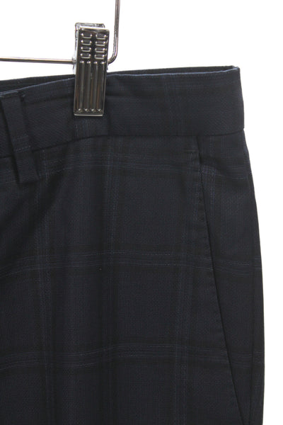 Boss Hugo Boss Mens Dress Pants Blue Plaid Virgin Wool Size 36