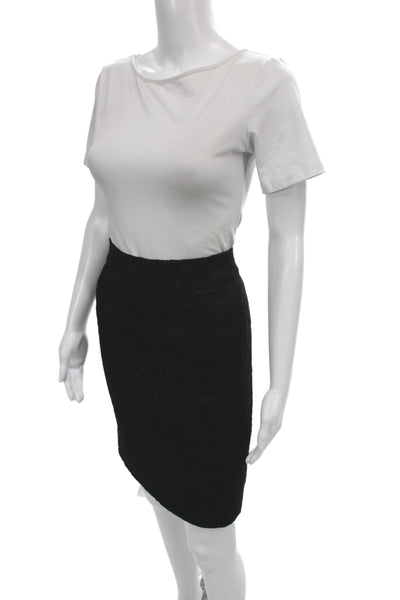 Banana Republic Womens Straight Pencil Black Skirt Zip Knee Length Size 00