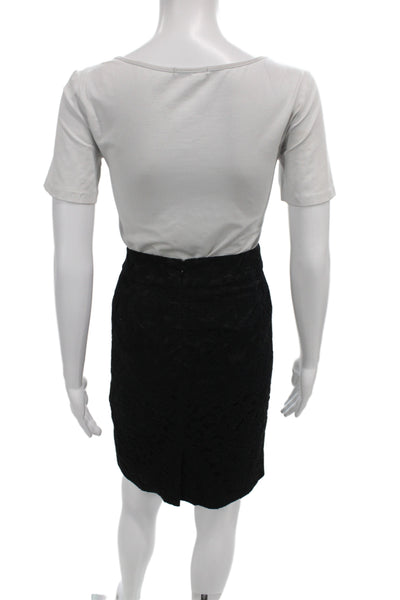 Banana Republic Womens Straight Pencil Black Skirt Zip Knee Length Size 00