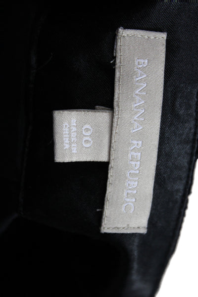 Banana Republic Womens Straight Pencil Black Skirt Zip Knee Length Size 00
