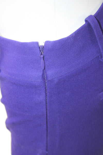 J Crew Women Cropped Purple Stretch Pants Zip Inseam 23 Size 00