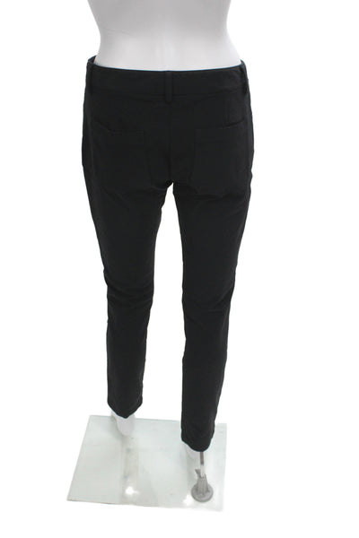Theory Womens Black Dress Pants Button Closure 87% Nylon Size 2
