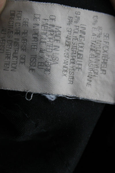 Theory Womens Black Dress Pants Button Closure 87% Nylon Size 2