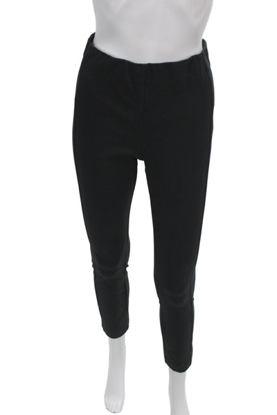 Rag & Bone Womens Ankle Pants Black Zip Cotton Size 2