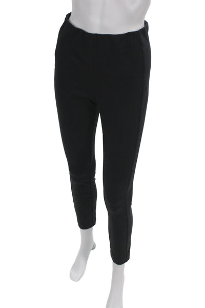 Rag & Bone Womens Ankle Pants Black Zip Cotton Size 2