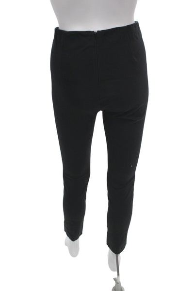 Rag & Bone Womens Ankle Pants Black Zip Cotton Size 2