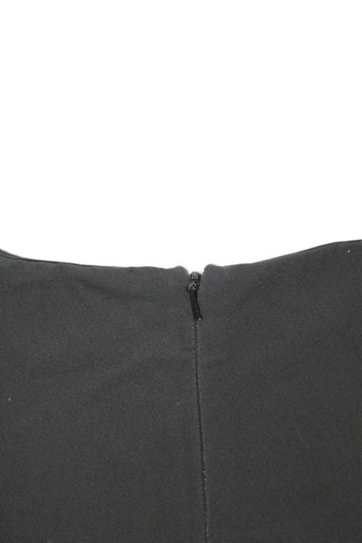 Rag & Bone Womens Ankle Pants Black Zip Cotton Size 2