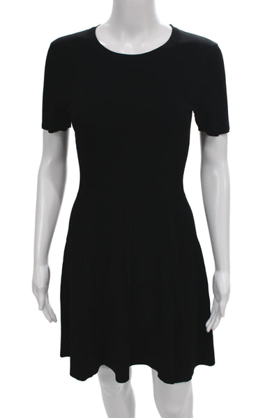 Judith & Charles Womens Fit&Flare Dress Black Mini Crewneck ShortSleeve Size S