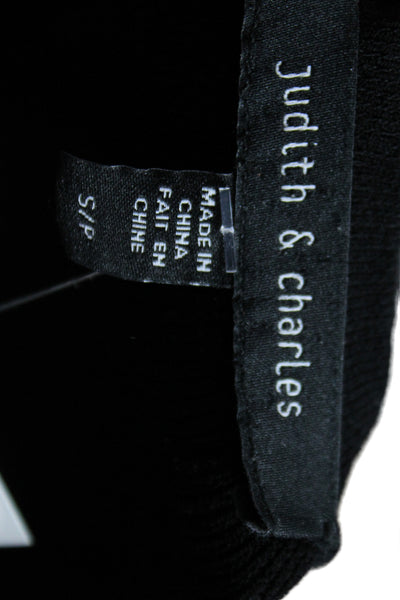 Judith & Charles Womens Fit&Flare Dress Black Mini Crewneck ShortSleeve Size S