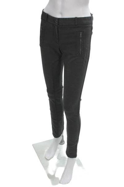Club Monaco Women Ankle Black Pants 65% Cotton Size 2
