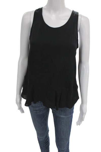 Joie Womens Black Silk Camisole Sleeveless Scoop Neck Solid Summer Size S