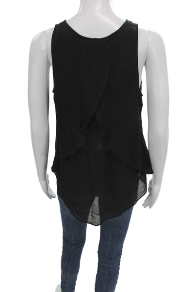 Joie Womens Black Silk Camisole Sleeveless Scoop Neck Solid Summer Size S