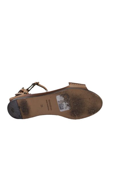 Vanessa Bruno Womens Leather Gladiator Sandals Brown Size 39 9