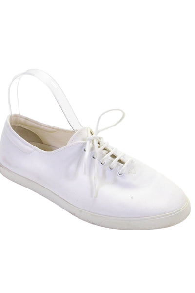 The Row Womens Canvas Low Top Sneakers White Size 38.5 8.5