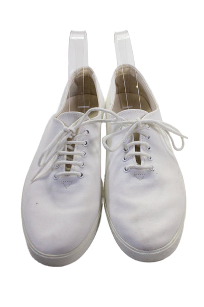 The Row Womens Canvas Low Top Sneakers White Size 38.5 8.5