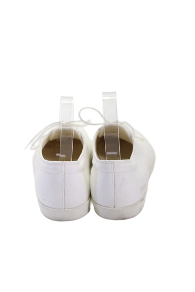 The Row Womens Canvas Low Top Sneakers White Size 38.5 8.5