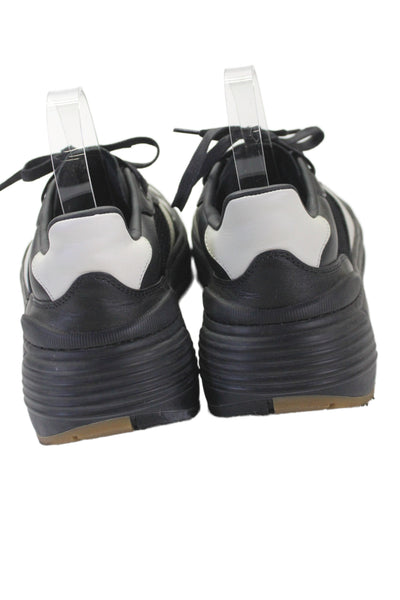 Bottega Veneta Womens Leather Low Top Sneakers Black Size 39 9