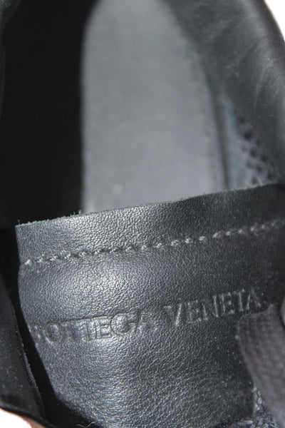 Bottega Veneta Womens Leather Low Top Sneakers Black Size 39 9