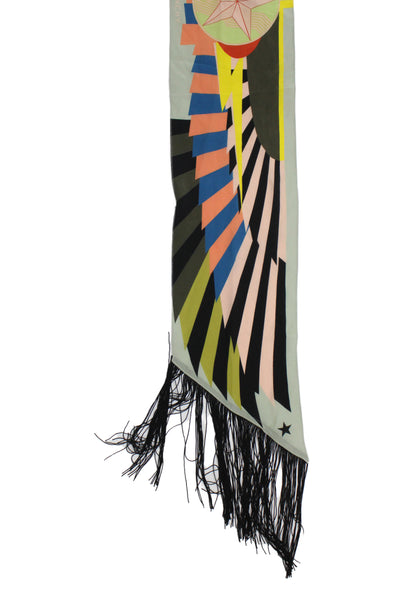 Givenchy Women Silk Geometric Multicolor Scarf  52x8 in