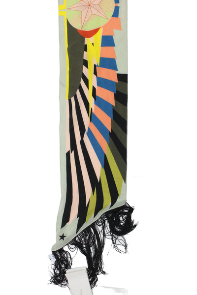 Givenchy Women Silk Geometric Multicolor Scarf  52x8 in