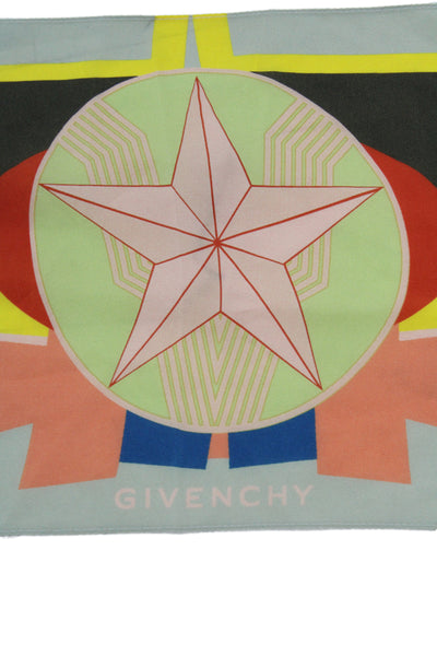 Givenchy Women Silk Geometric Multicolor Scarf  52x8 in