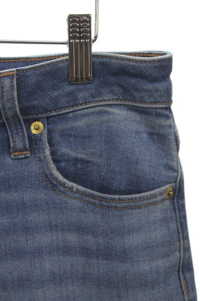 J Crew Womens Skinny Jeans Blue High Rise Button Fly 27 Inseam Size 29