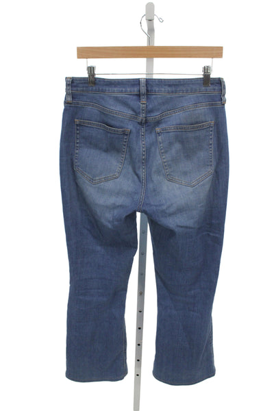 J Crew Womens Skinny Jeans Blue High Rise Button Fly 27 Inseam Size 29