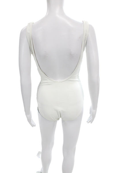 Michael Michael Kors Womens One-Piece Swimsuit White Size 10