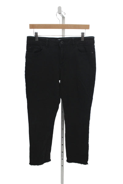 DL1961 Womens Black Cropped Mid Rise Jeans Size 30