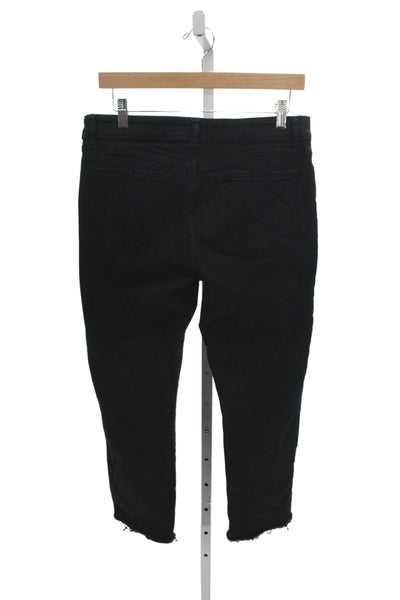 DL1961 Womens Black Cropped Mid Rise Jeans Size 30