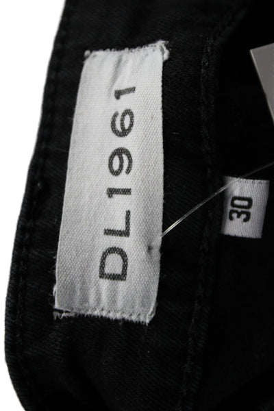 DL1961 Womens Black Cropped Mid Rise Jeans Size 30