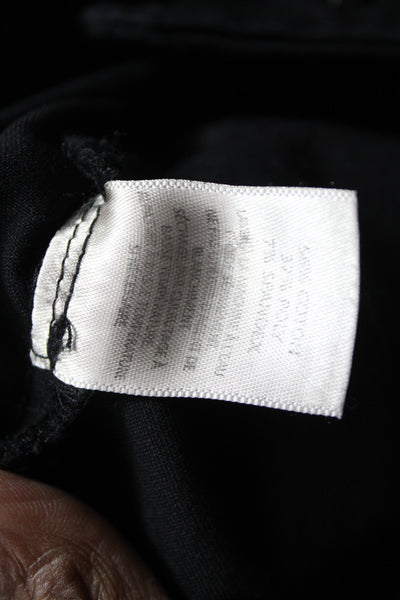 Ecru Women Dress Pants Black Button 56% Cotton Classic Size 8